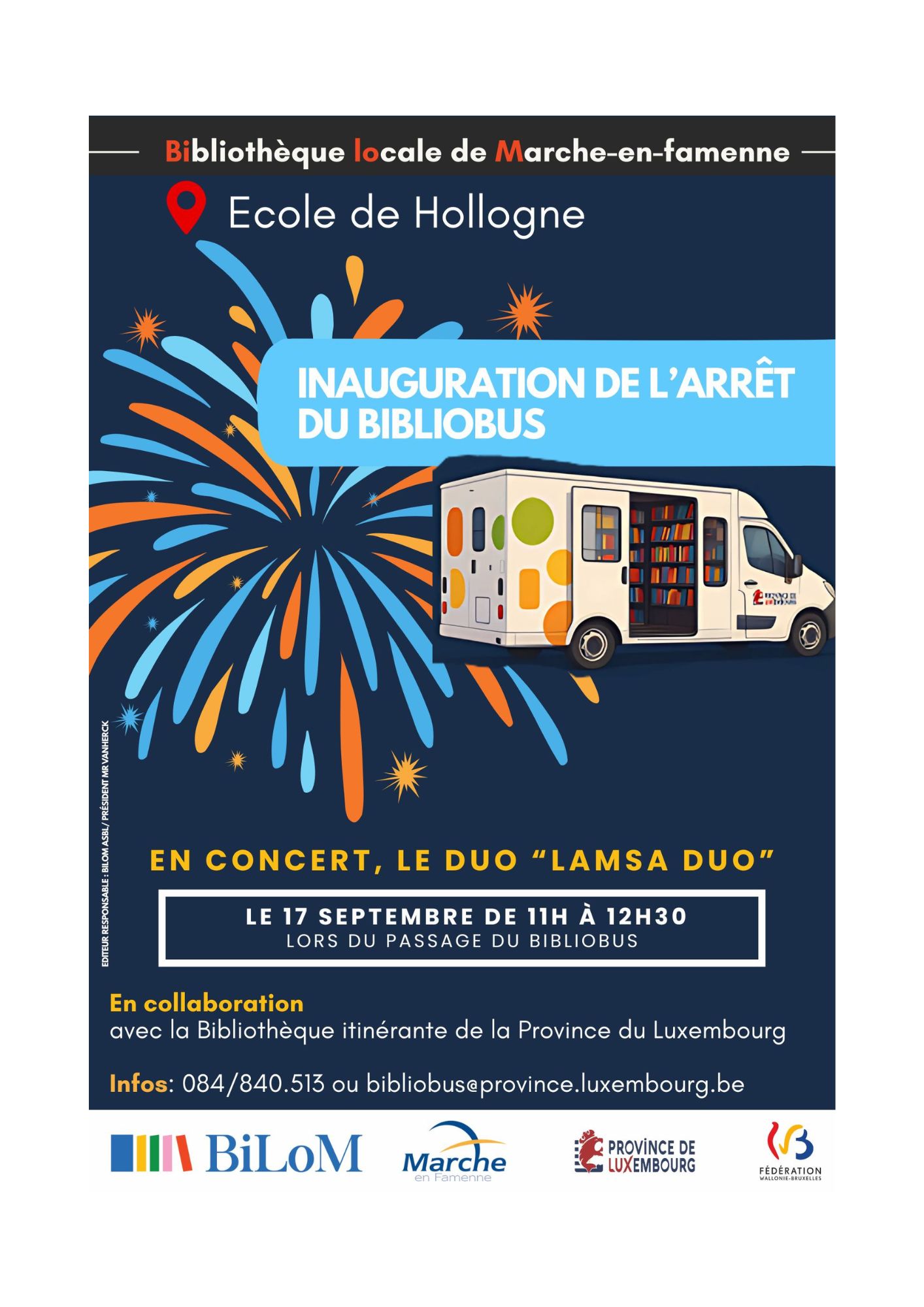 Illustration : Bibliobus - Inauguration de l'arret de Hollogne