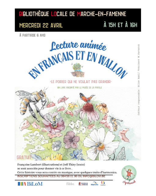 Illustration : Lecture animée- Le poirier qui ne voulait pas grandir