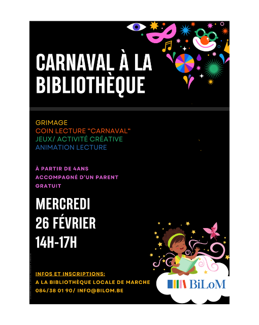 Illustration : Carnaval à la bibliothèque