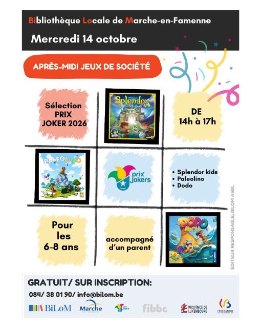 Illustration : Après-midi jeux de société - Sélection Prix Joker