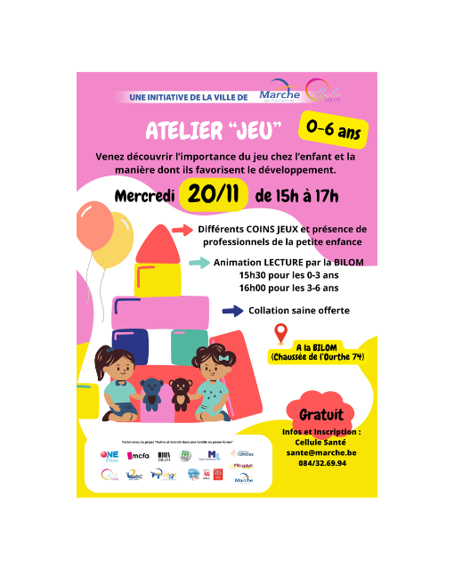Illustration : Atelier jeu (0-6 ans)