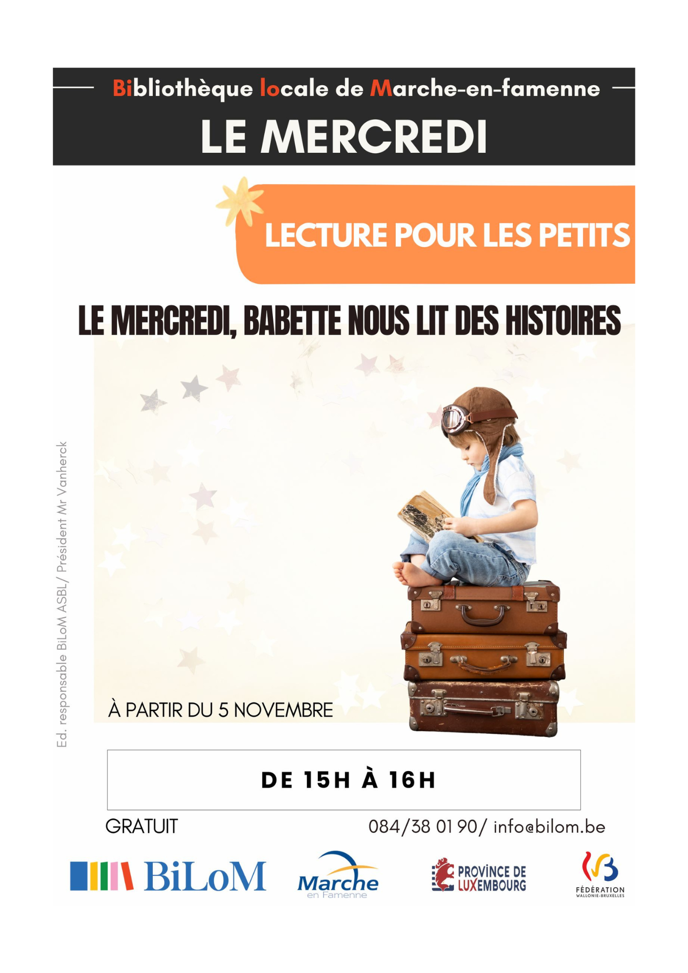 Illustration : Le mercredi, Babette nous lit des histoires