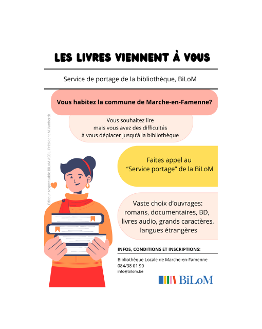 Illustration : Service de portage de livres